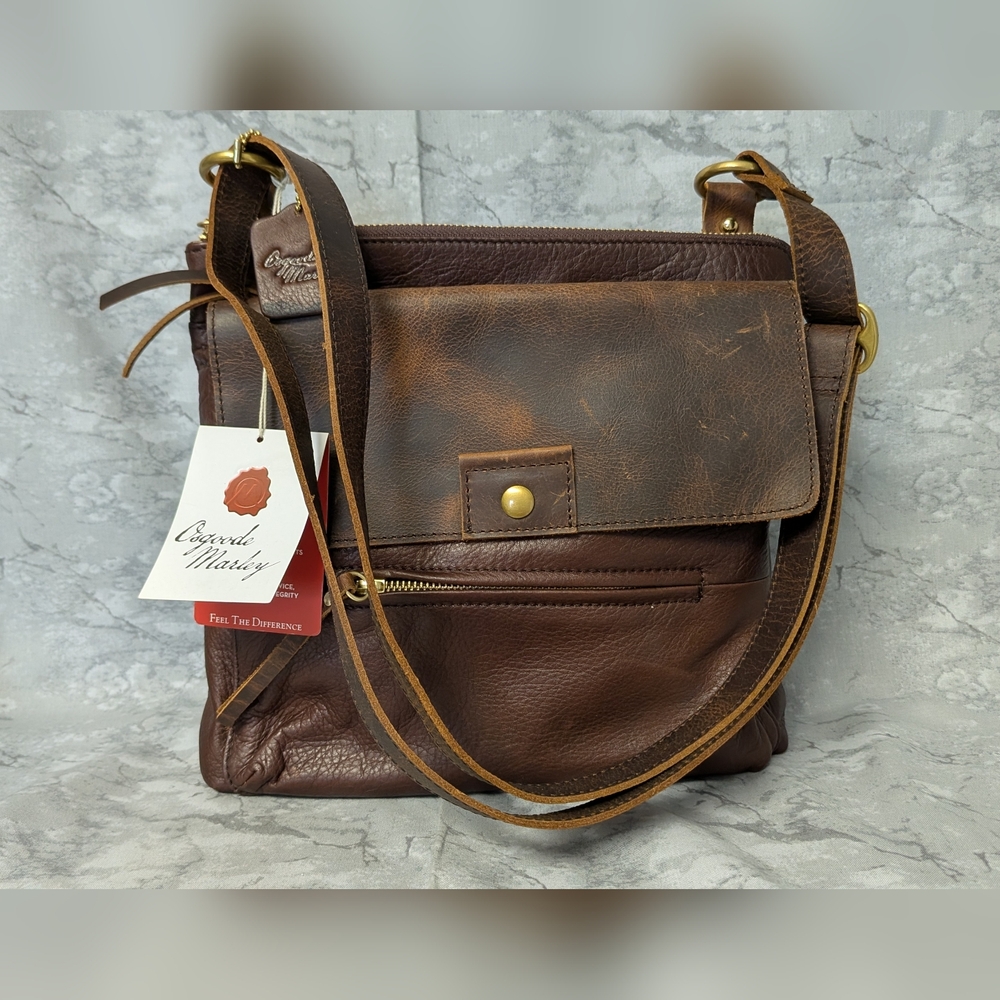 Osgoode Marley Brown Leather Crossbody Bag